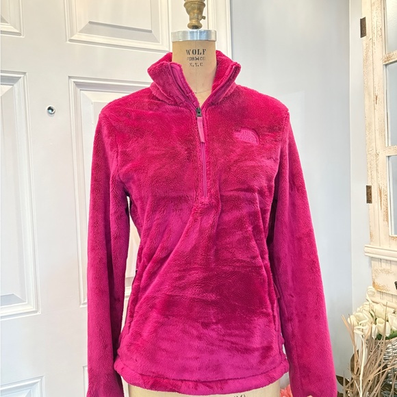 The North Face Women's Fleece 1/4 Zip‎ Jacket Roxbury Pink S/P Warm BaseLayer - Picture 2 of 13